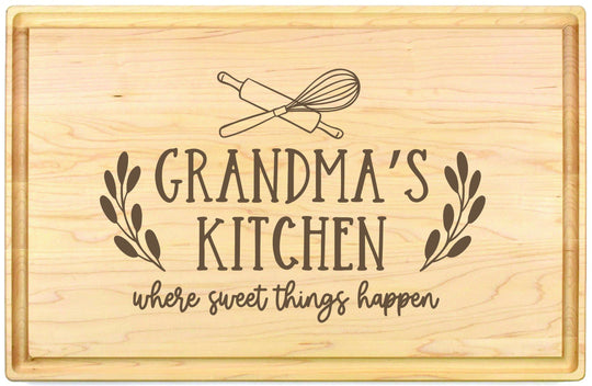 Custom engraved maple wooden cutting board. Christmas presents for her maple wood engraved custom cutting boards.