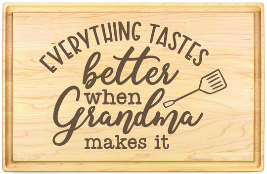 Custom Engraved Maple Wooden Cutting Board Tastes Better