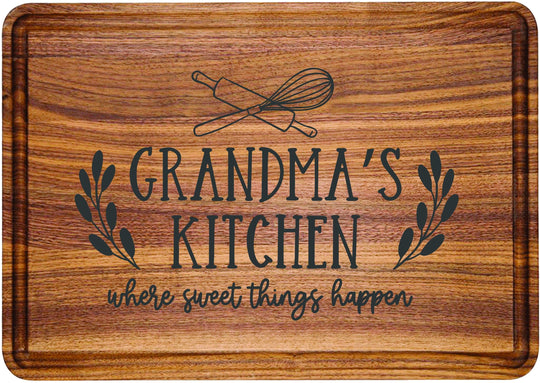 Custom engraved walnut wooden cutting board. Christmas gift presents walnut wood engraved custom cutting boards.