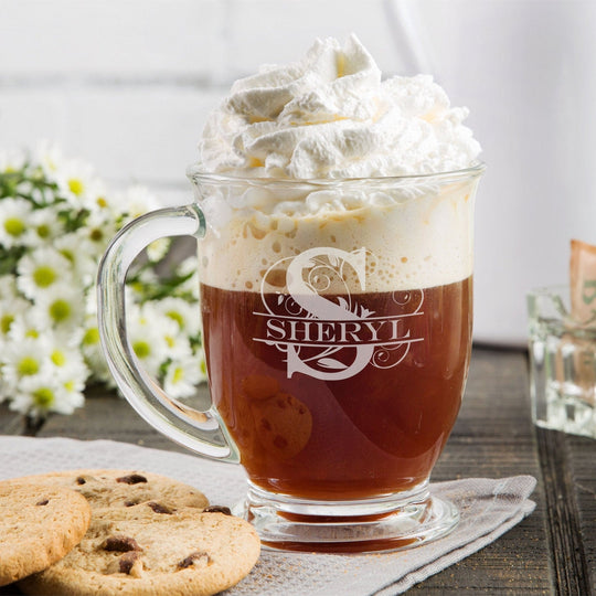 Custom Glass Coffee Mug - Personalized 16 oz. Mug
