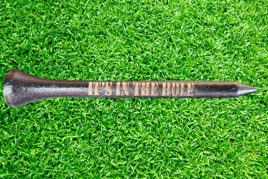 Custom Golf Tees - 10 x Engraved Wood Tees Black