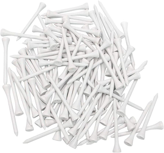 Custom Golf Tees - 10 x Engraved Wood Tees White