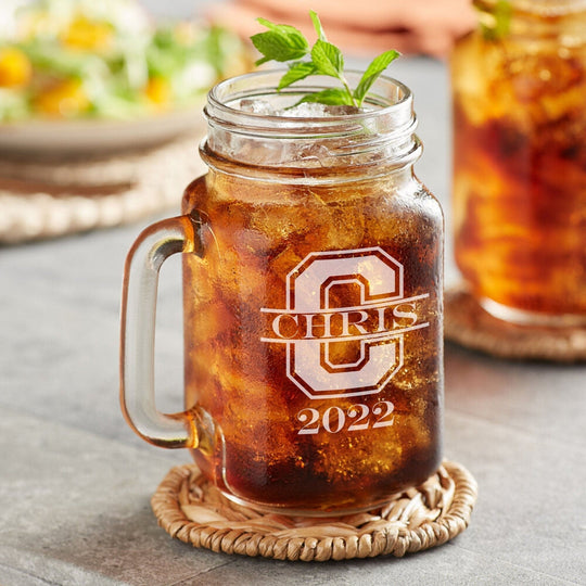 Custom Graduation Gift Glassware 16 oz. Mason Jar