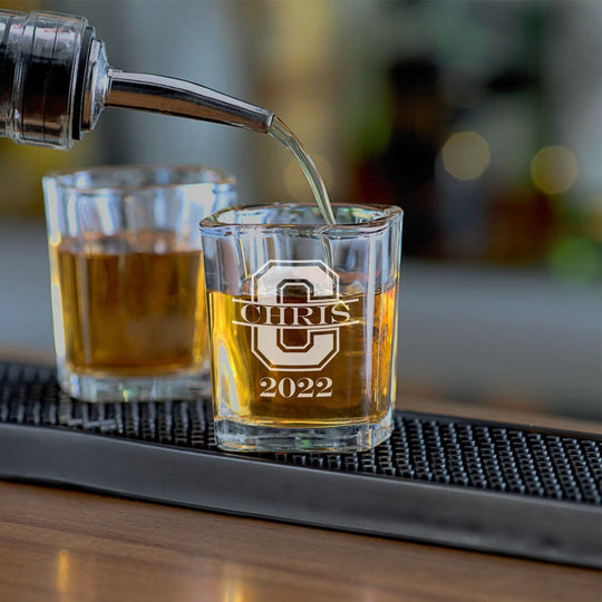 Custom Graduation Gift Glassware 2 oz. Square Shot