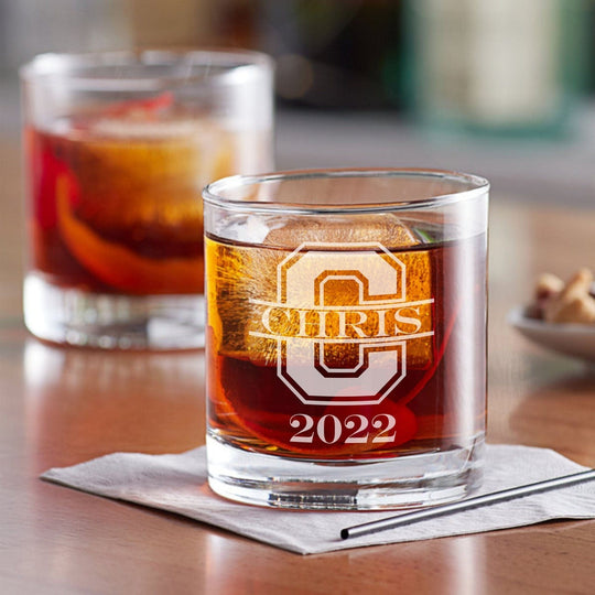 Custom Graduation Gift Glassware 8 oz. Rocks Glass