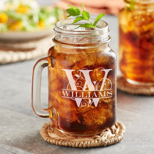Custom Mason Jar - Engraved 16 oz Mason Jar