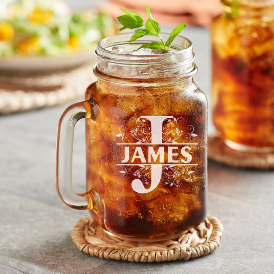 Custom Mason Jar - Engraved 16 oz Mason Jar