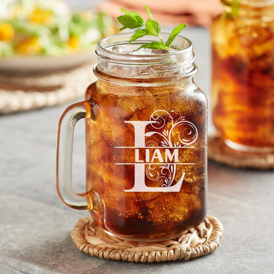 Custom Mason Jar - Engraved 16 oz Mason Jar