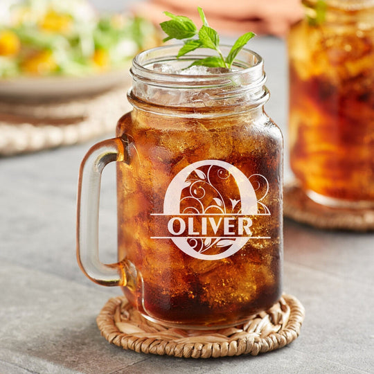 Custom Mason Jar - Engraved 16 oz Mason Jar