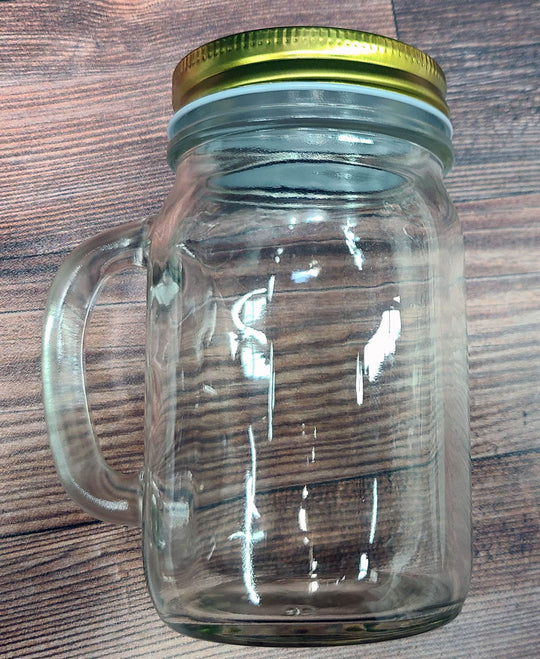 Custom Mason Jar with Lid - Personalized Engraved 16 oz Round Mason Jar Drinking Glass. Gifts for him, groomsmen gifts.