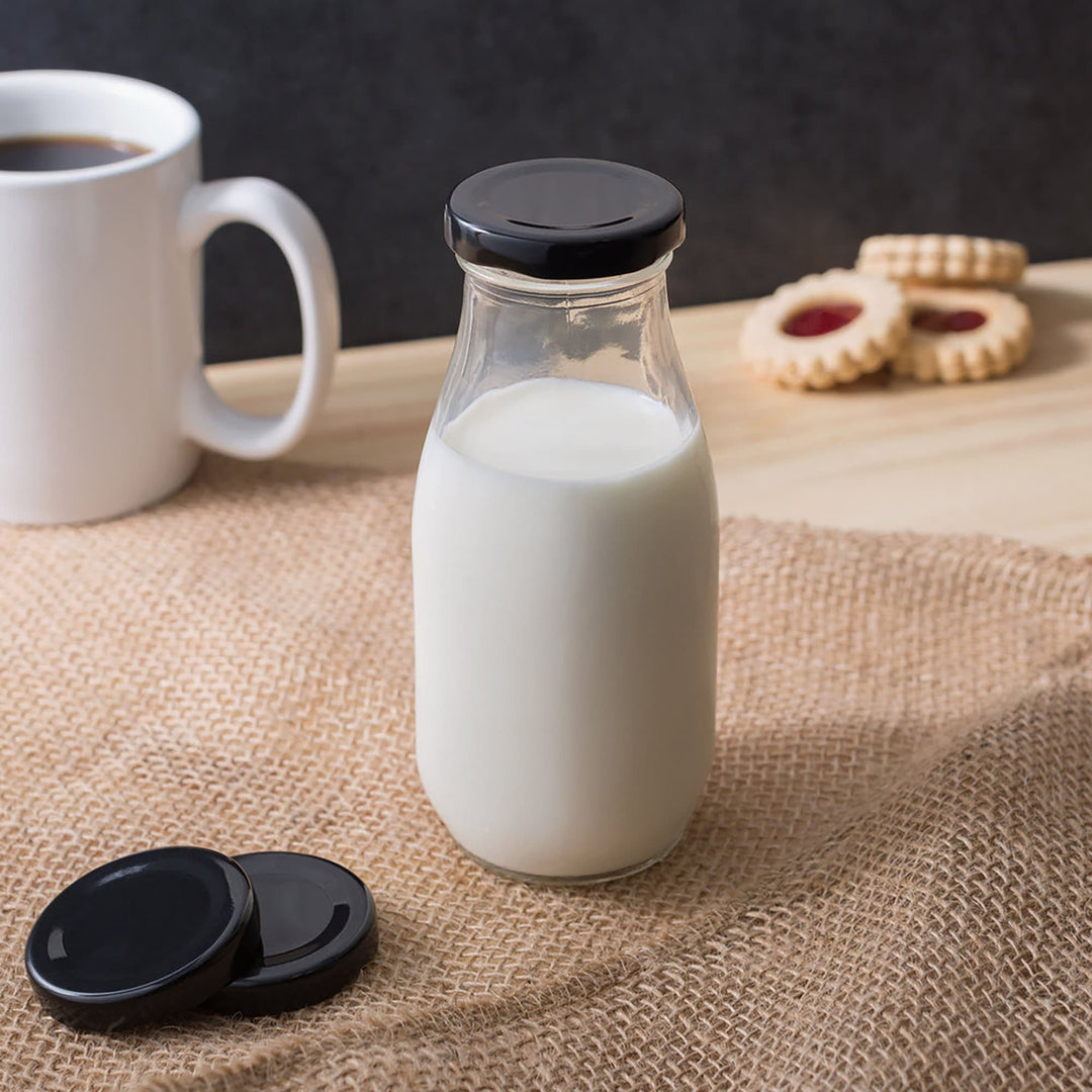 Custom Milk Bottle - Engraved 10oz Milk Bottle Black