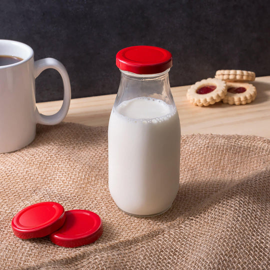Custom Milk Bottle - Engraved 10oz Milk Bottle Red