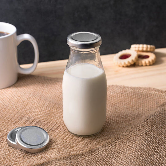 Custom Milk Bottle - Engraved 10oz Milk Bottle Silver