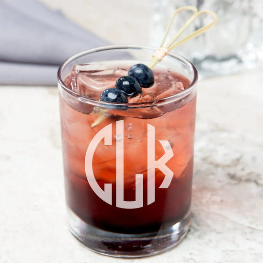 Custom Rocks Glass - Monogram 11oz Whiskey Glass