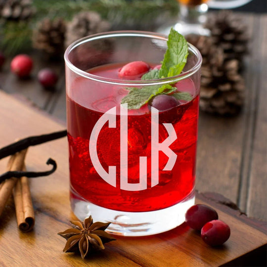 Custom Rocks Glass - Monogram 11oz Whiskey Glass