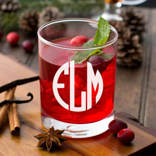 Custom Rocks Glass - Monogram 11oz Whiskey Glass