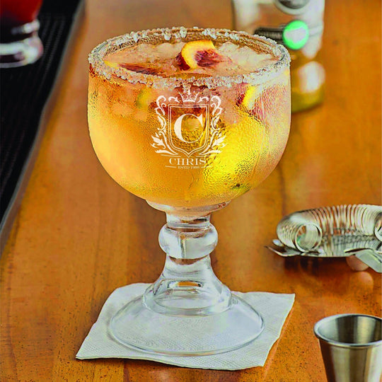 Custom Schooner Glass - Personalized 21oz Wine Goblet