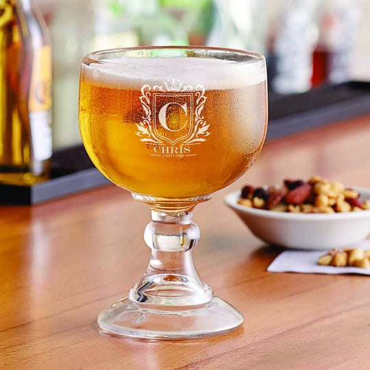 Custom Schooner Glass - Personalized 21oz Wine Goblet