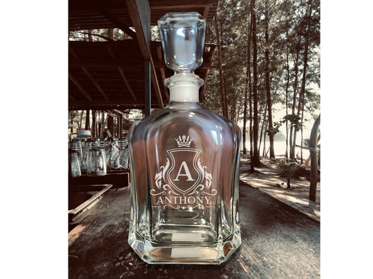 Custom Whiskey Decanter - Engraved 23.75 oz Decanter