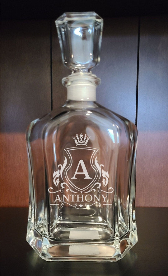 Custom Whiskey Decanter - Engraved 23.75 oz Decanter