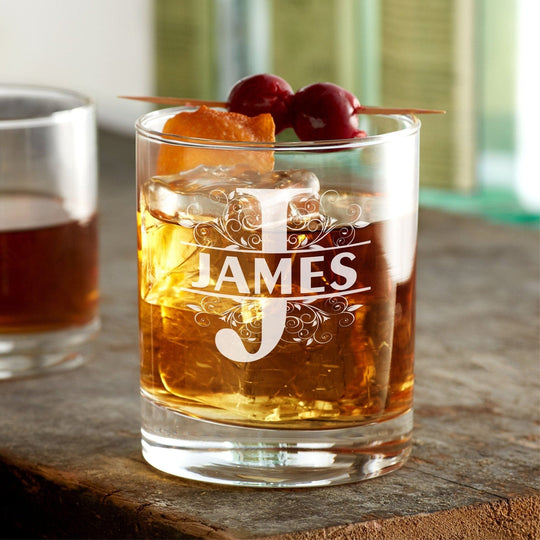 Custom Whiskey Glass - Personalized 12oz Rocks Glass