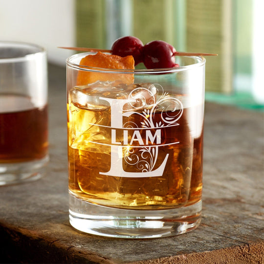 Custom Whiskey Glass - Personalized 12oz Rocks Glass