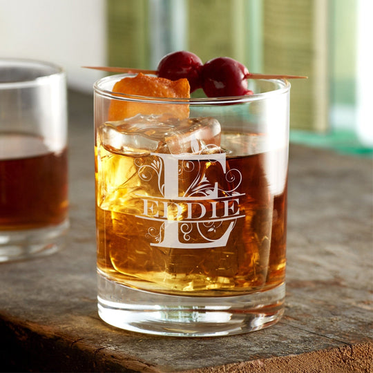 Custom Whiskey Glass - Personalized 12oz Rocks Glass