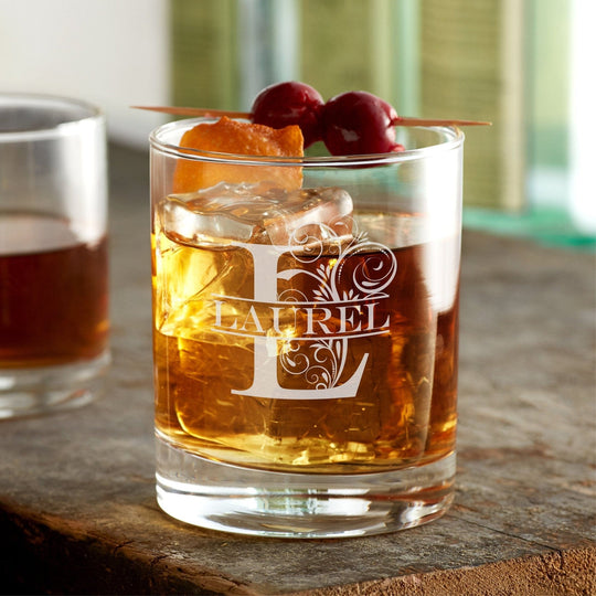 Custom Whiskey Glass - Personalized 12oz Rocks Glass