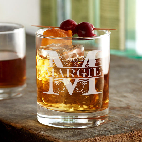 Custom Whiskey Glass - Personalized 12oz Rocks Glass