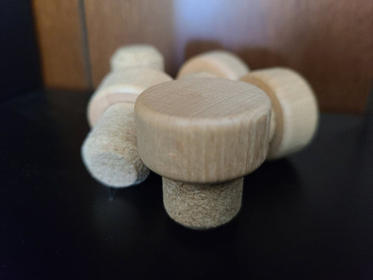 Custom Wine Stoppers Pack of 10 - Cork and Wood