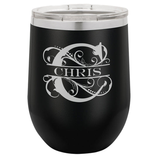 Custom Wine Tumbler - 12oz Polar Camel Cup Flourish