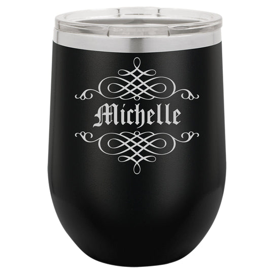 Custom Wine Tumbler - 12oz Polar Camel Cup Swirls
