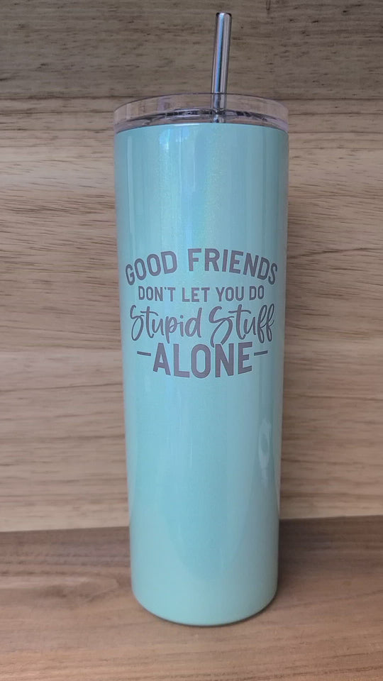 Best Friend Gift - 20oz Sparkle Tumbler with Straw, Lid