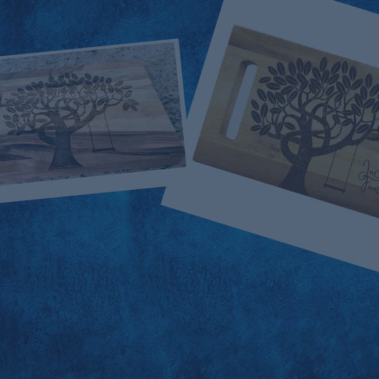 Custom Cutting Board - Tree of Life Acacia by@Vidoo