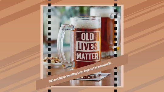 Les vieilles vies comptent une tasse à bière de 25 oz
