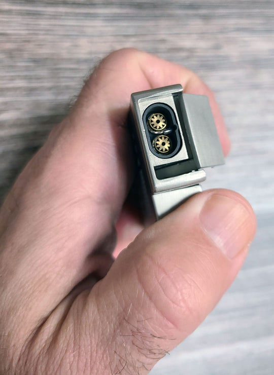 Engraved Cigar Lighter with Distressed American Flag - JetLine Roggo Double Flame Torch Lighter. Gifts for Cigar Lovers.