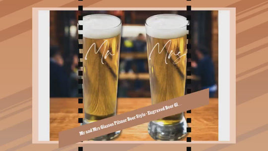 Mr and Mrs Glasses Pilsner Beer