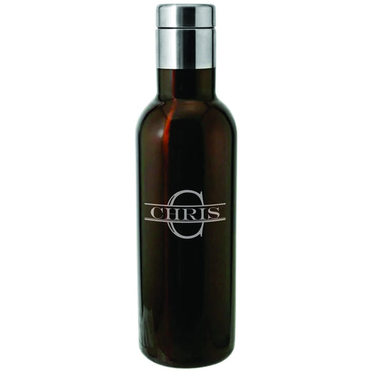 Flask - Hot Cold Coffee Wine Water Engraved 26 oz Wine Carafe Water Bottle with Lid. Unique Housewarming Gifts for Home.