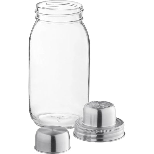 Mason Jar Cocktail Shaker - 25oz Glass Margarita Shaker, Strainer Lid, and Cap - Engraved Name. Christmas Gift Ideas.
