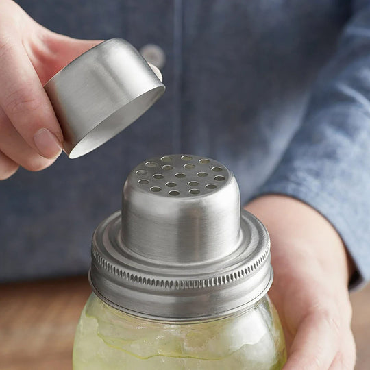 Mason Jar Cocktail Shaker - 25oz Glass Margarita Shaker, Strainer Lid, and Cap - Engraved Name. Christmas Gift Ideas.
