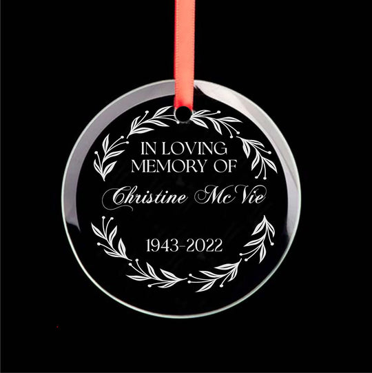 Memorial Gift - Custom In Loving Memory Ornament Round