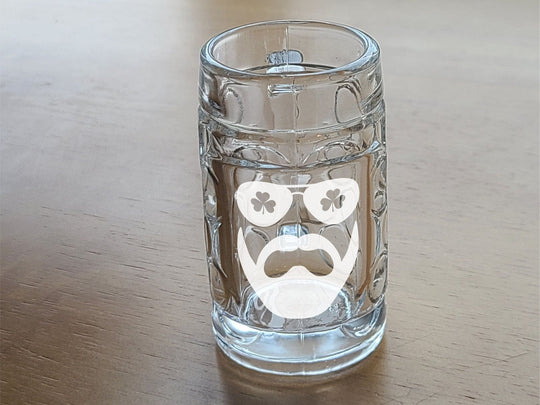 Mini Tavern Mug Beer Stein 1.35oz Shot Glass Beard