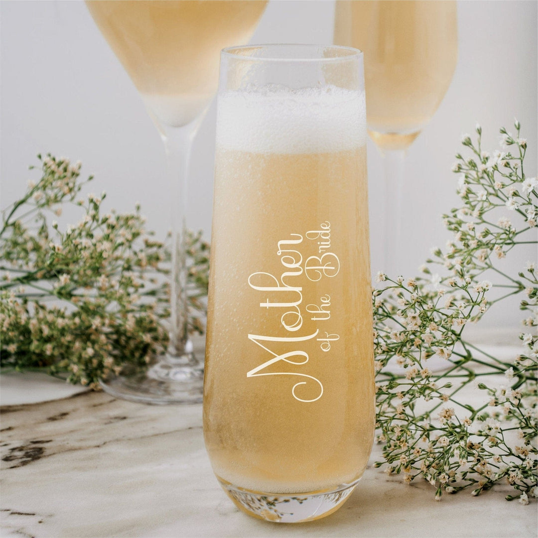 Mother of the Bride, Groom Gifts Toast Glasses Mother of the Bride