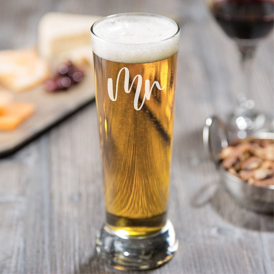 Mr and Mrs Glasses Pilsner Beer Honeyday