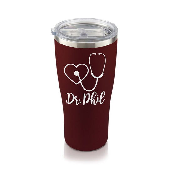 Nurse Tumbler, Doctor 30oz Coffee Tumbler Burgundy