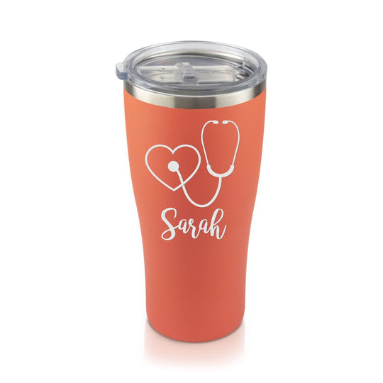 Nurse Tumbler, Doctor 30oz Coffee Tumbler Coral
