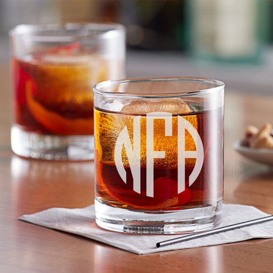 Old Fashioned Glass - Monogram 8oz Whiskey Glass