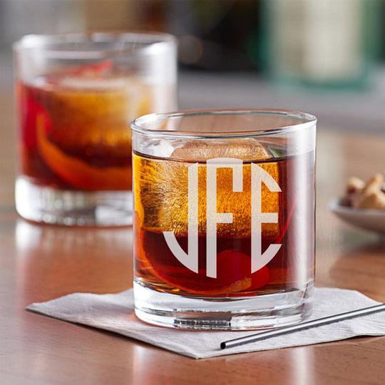 Old Fashioned Glass - Monogram 8oz Whiskey Glass
