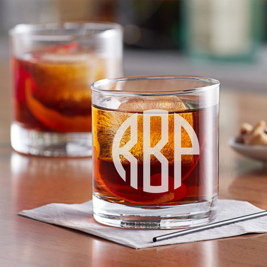 Old Fashioned Glass - Monogram 8oz Whiskey Glass