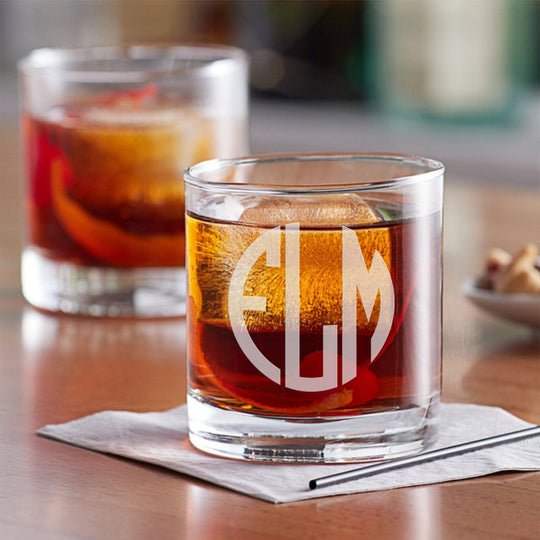 Old Fashioned Glass - Monogram 8oz Whiskey Glass